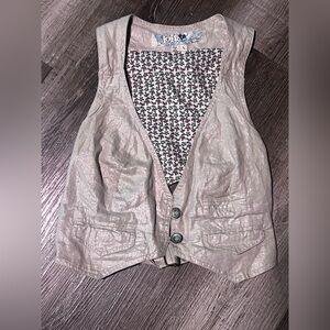 Y2K Jolt Shimmer Khaki vest